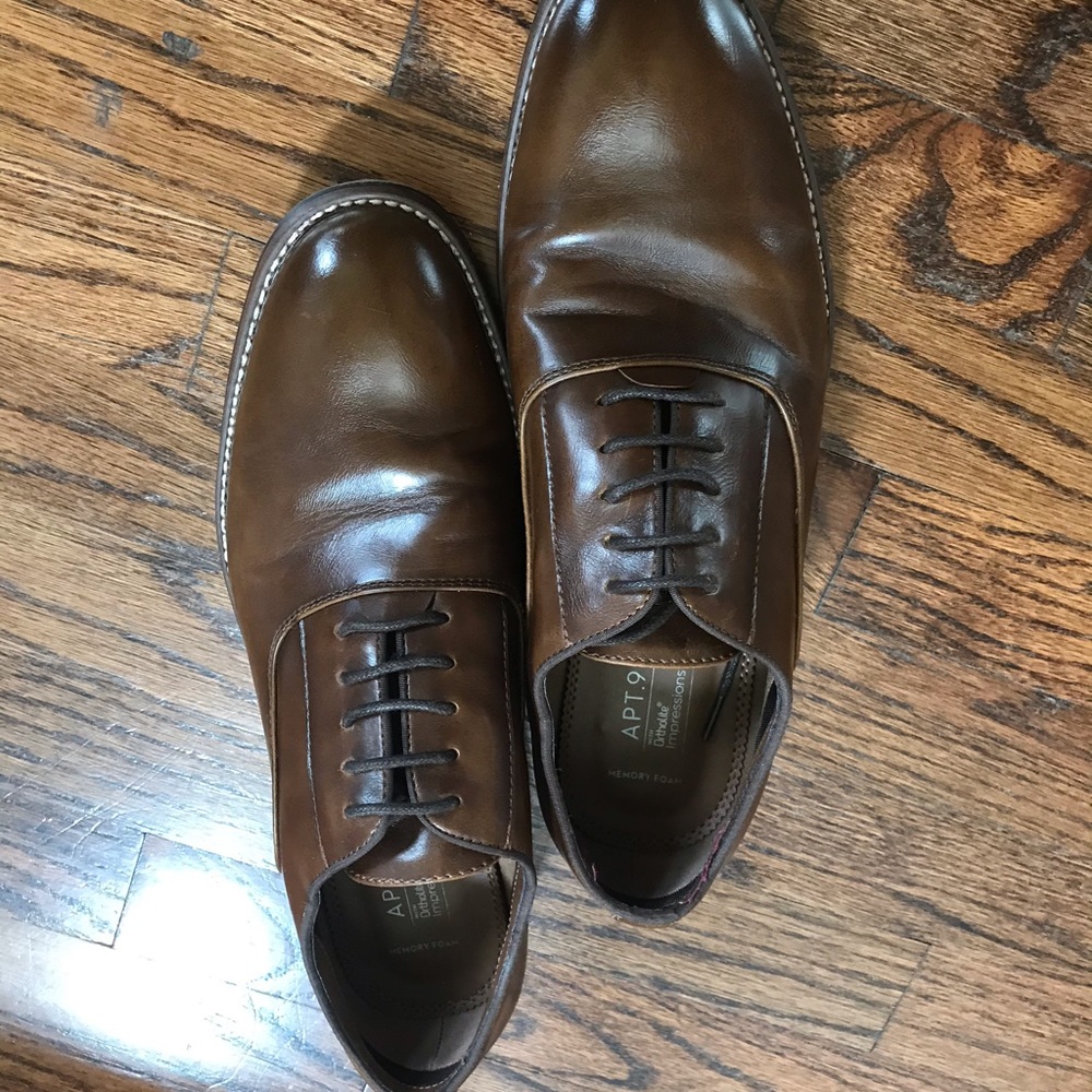 LAST DAYS Apt. 9 Garret Brown Oxford Dress Shoes - Picture 2 of 12